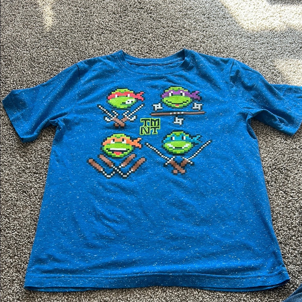 Blue Teenage Mutant Ninja Turtles Boys large T-shirt
